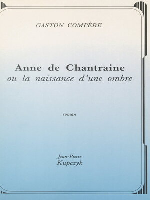 cover image of Anne de Chantraine